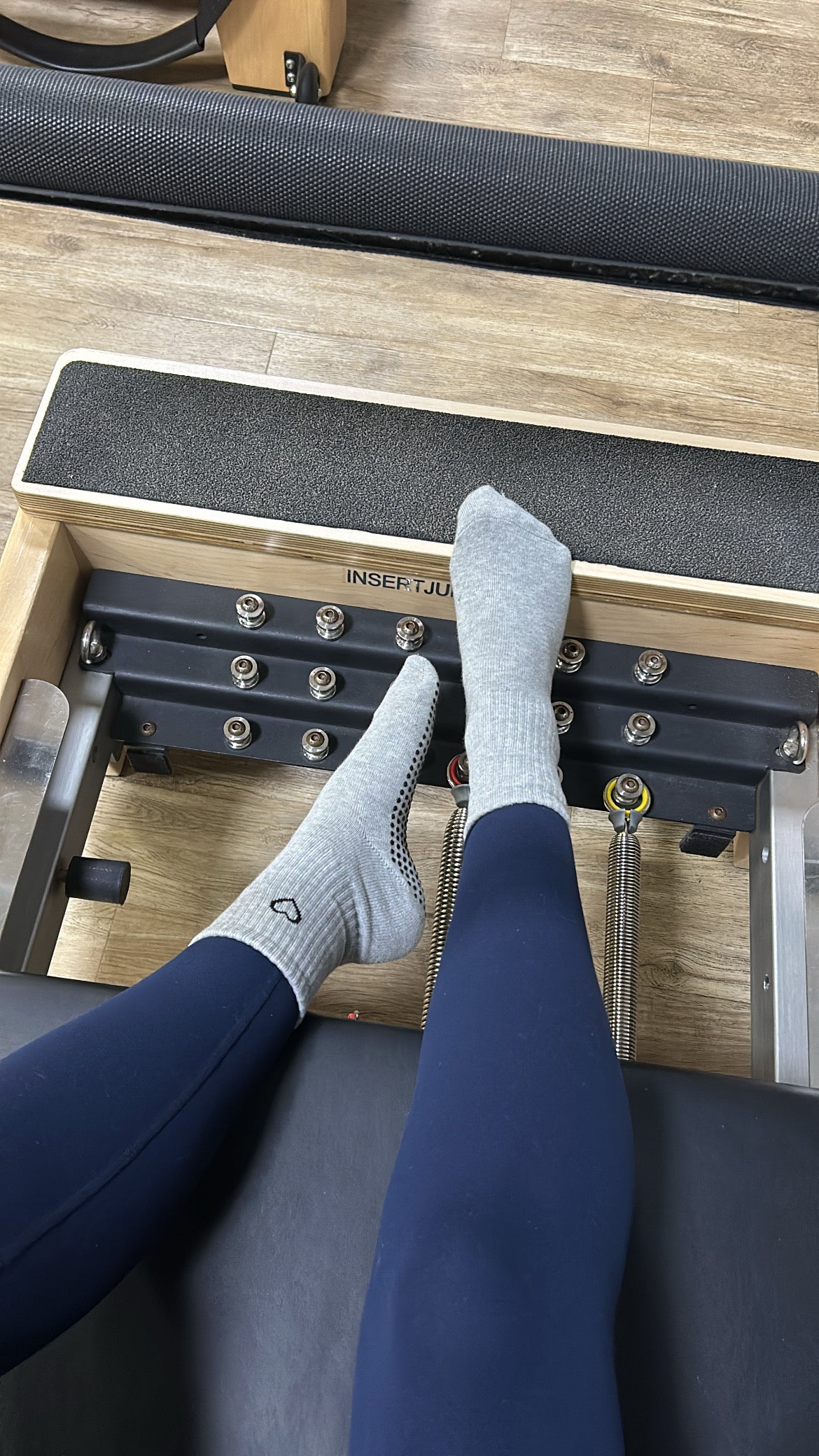 'Love the Burn' Crew Socks - Grey