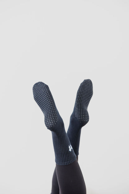 'Fem & Fierce' Crew Socks - Navy
