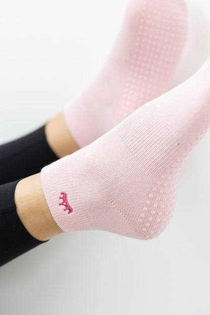 'Pilates Princess' Ankle Socks - Pink