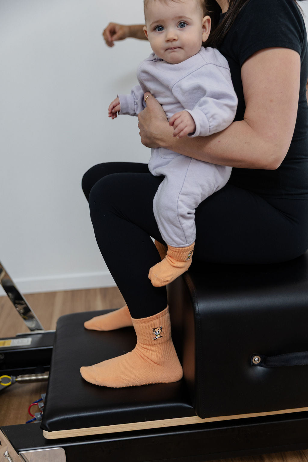 'Feline Fine' - Crew Socks - Orange