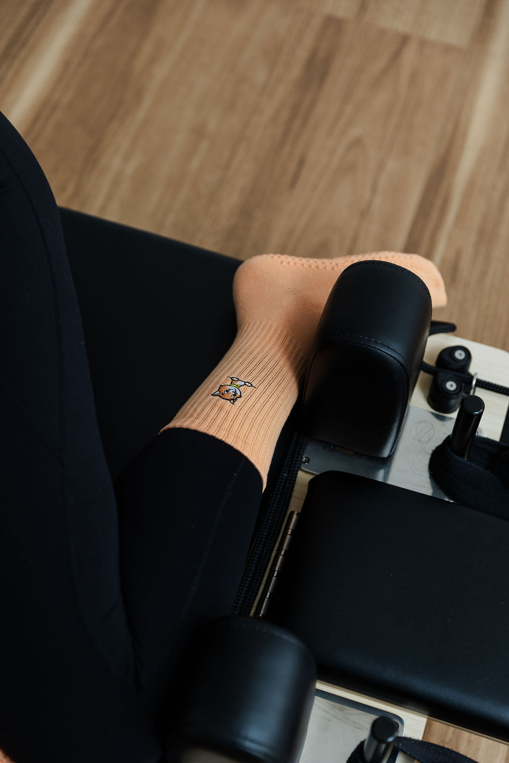 'Feline Fine' - Crew Socks - Orange