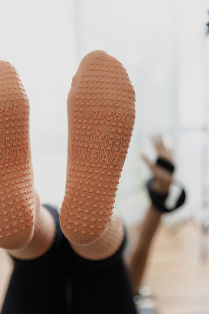 'Feline Fine' - Crew Socks - Orange