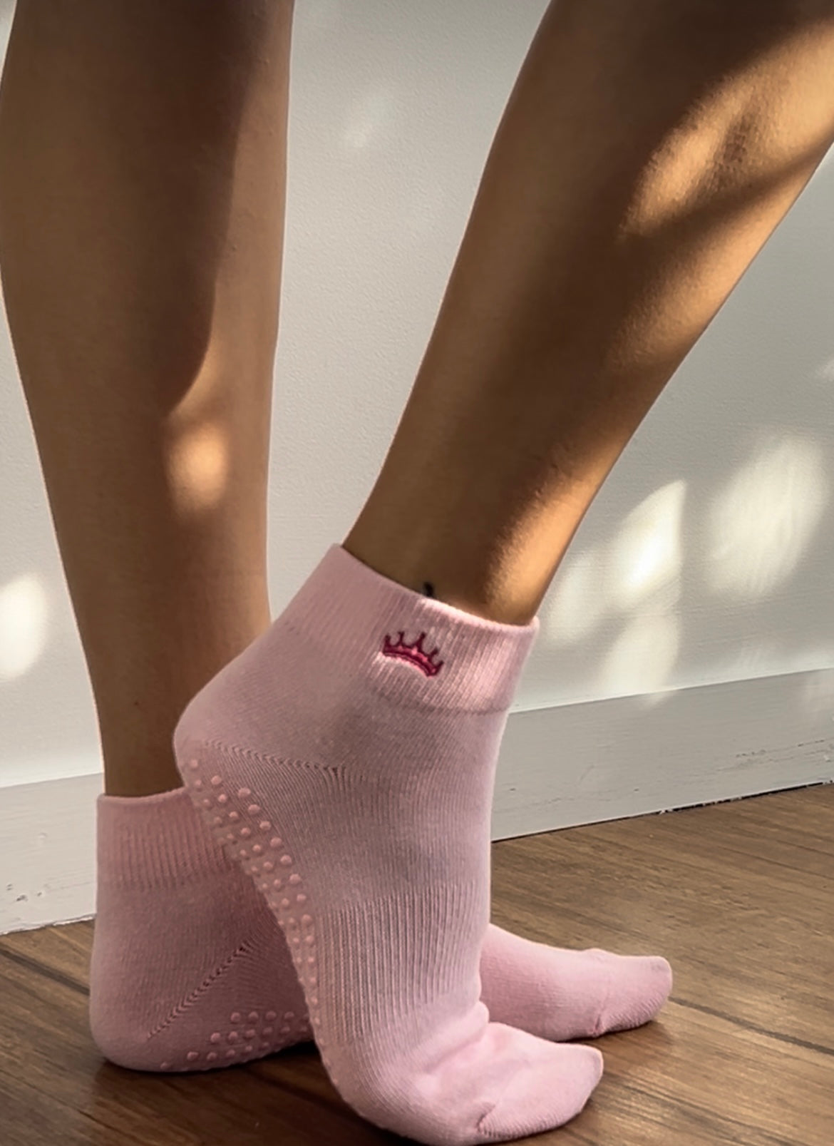 'Pilates Princess' Ankle Socks - Pink