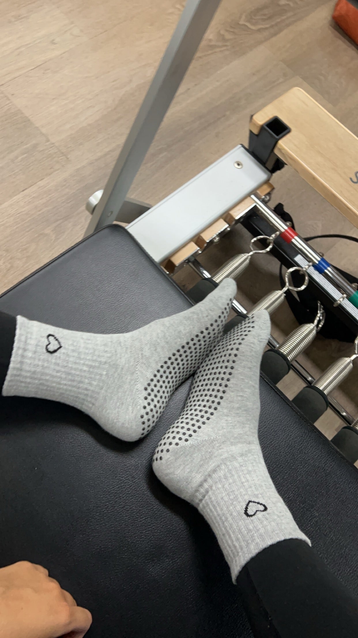 'Love the Burn' Crew Socks - Grey
