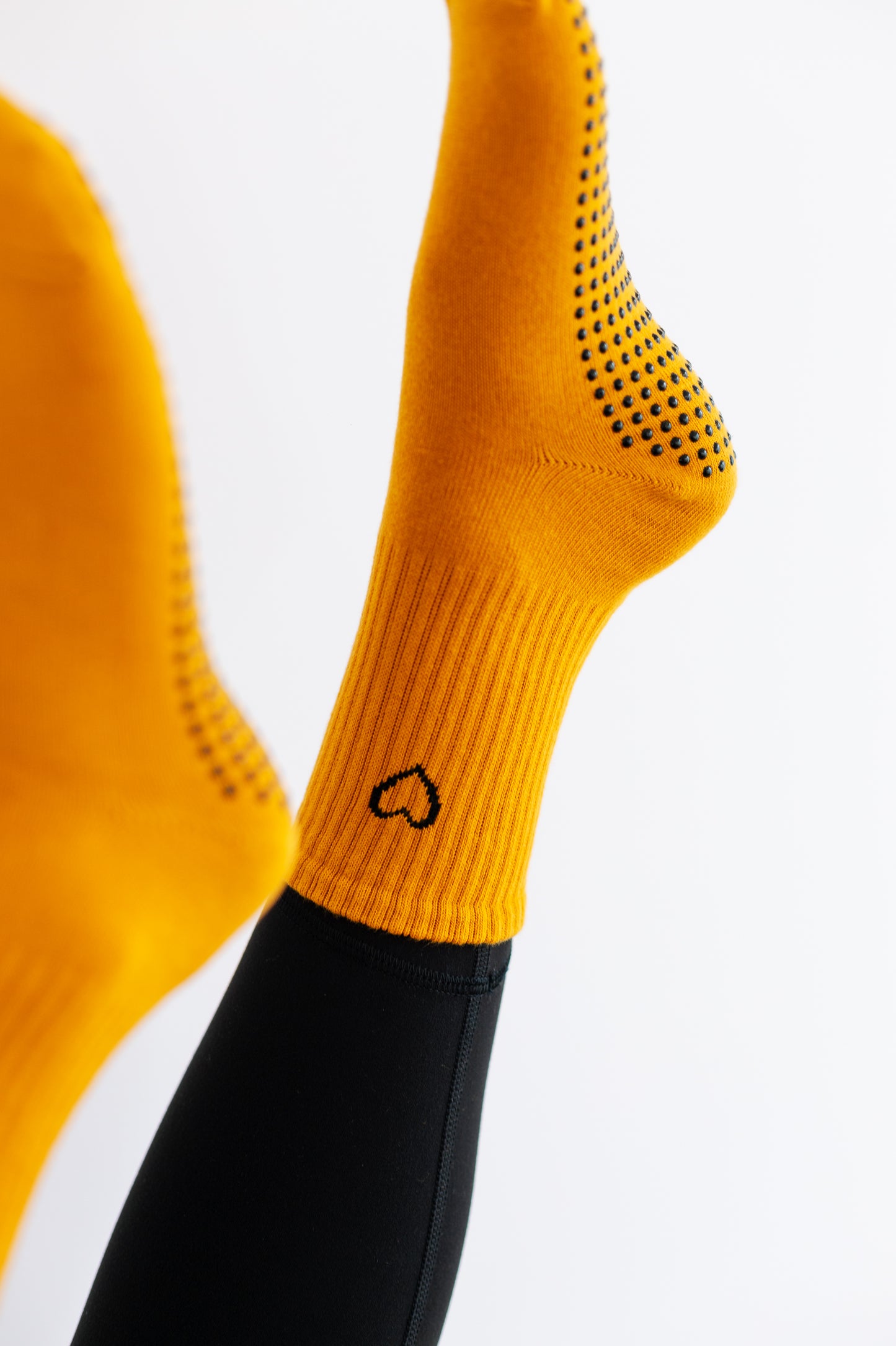 'Love the Burn' Crew Socks - Mustard