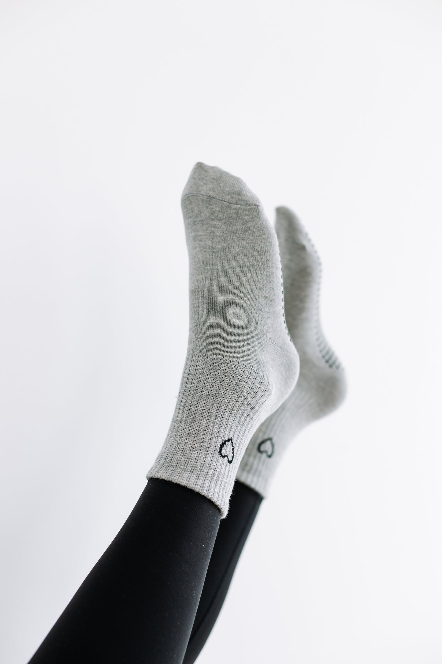 'Love the Burn' Crew Socks - Grey